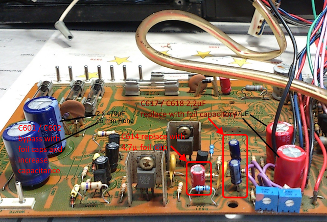 Sansui B-2000 power supply PCB for driver stage picture recap recommendations