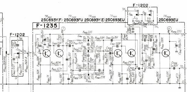 Sansui Eight schematic detail preamp section left channel