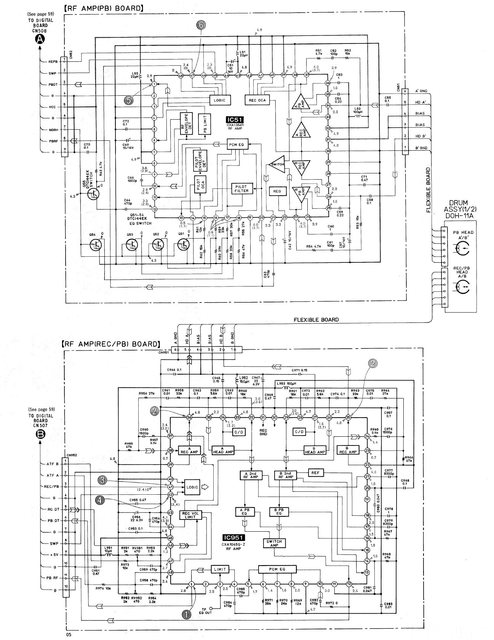 Sony PCM 2700a Schematic Detail Head Amps