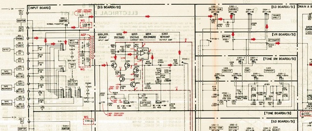 Sony TA-F800ES Schematic Detail Preamp left channel