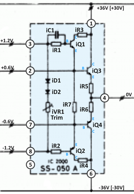 STK SS-050A internal schematic equivalent circuit edited Sony