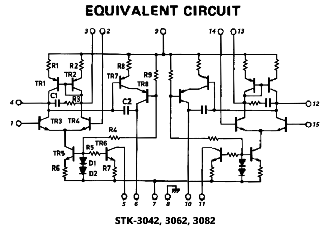 STK3042 STK3062 STK3082 equivalent circuit