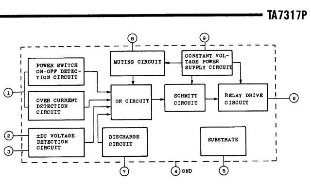 TA7317P protection IC block diagram