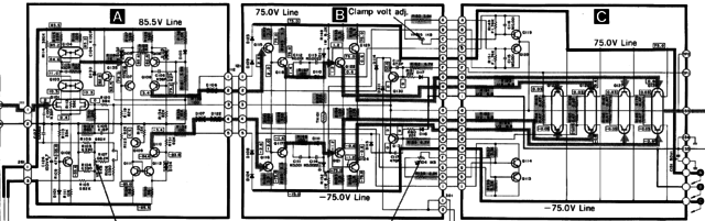 Technics SE A3 Schematic Detail Left Power Amp