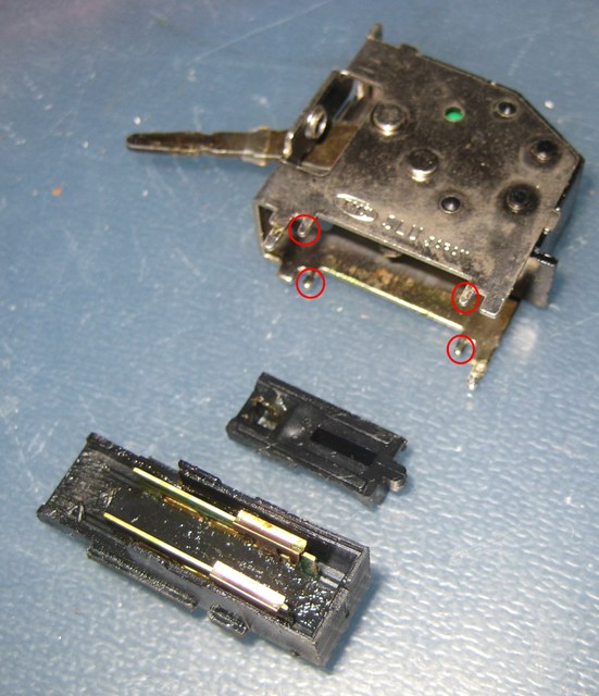 Technics SU-7100K disassembled switch before cleaning A