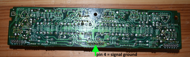 Technics SU-V6 Power Amp VAS Section PCB Picture Signal Ground Marked