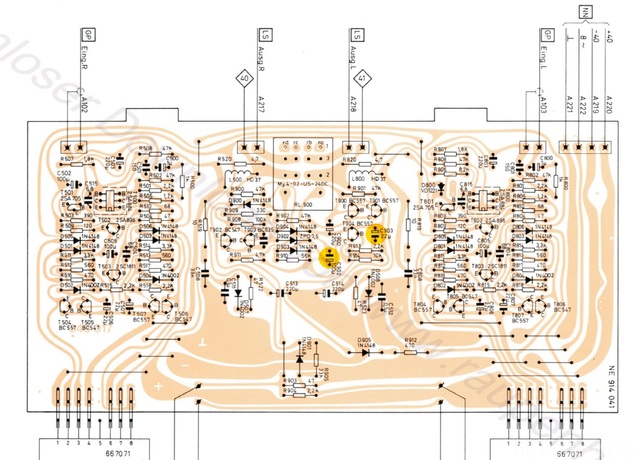 Wega R-3141 PCB layout protection circuit