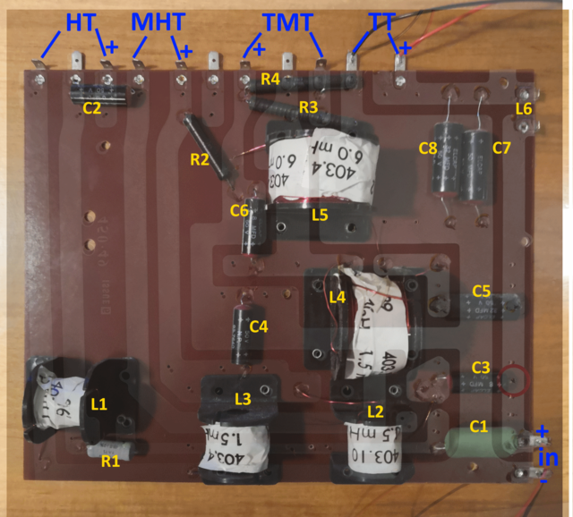 Wharfedale Airdale SP Crossover Network Frequenzweiche Both Sides Components Named