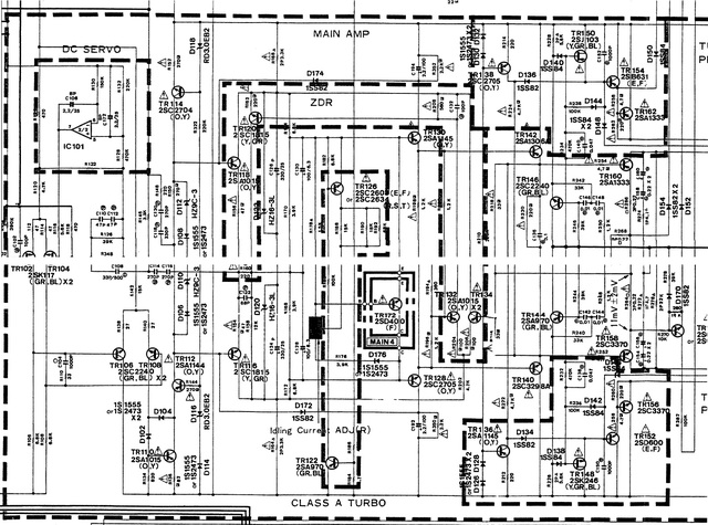 Yamaha A-1000 schematic right power amplifier