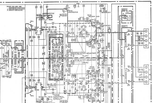 Yamaha A 500 Schematic Detail Power Amplifier