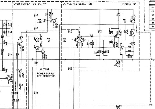 Yamaha M 45 Schematic Detail Protection Circuit