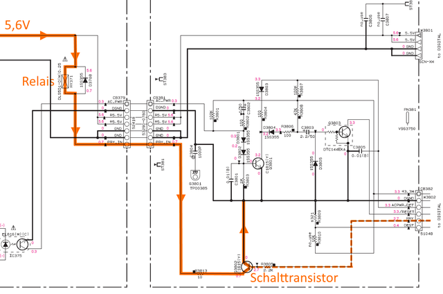 Yamaha RX V767 Standby Circuit Relay Switch Transistor