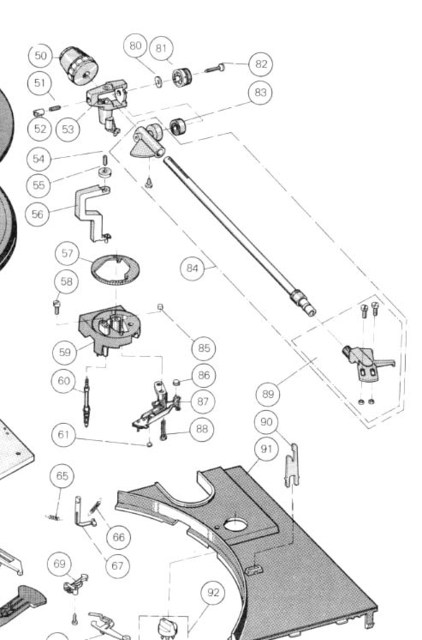 Tonarm Dual CS 630 Q