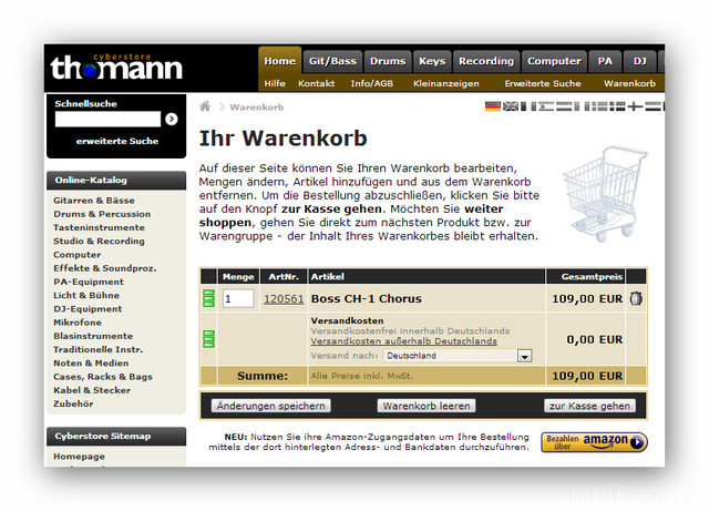 Thomann Amazon Payment