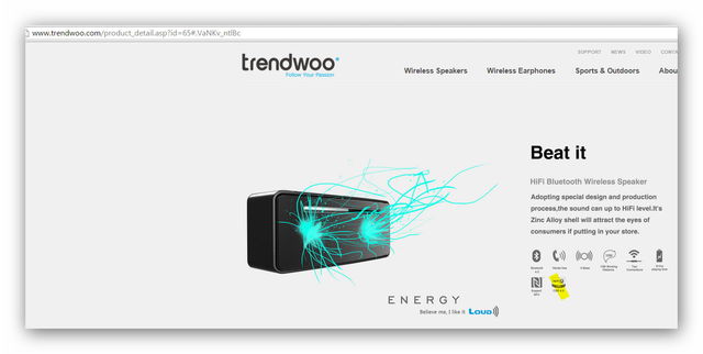 Trendwoo HomePage-Bildschirmfoto