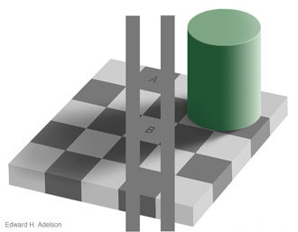 Optische Taeuschung Schachbrett Illusion Beweis