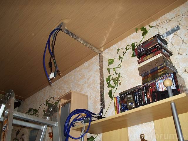 Beamer Vor Dem Anschluß Mit Kabel Kanal