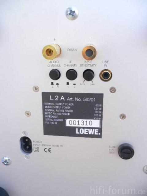 Anschlüsse Loewe L2A