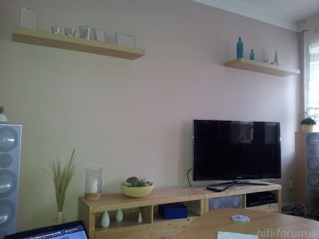Blick Auf Fernseher Und Frontlautsprecher
