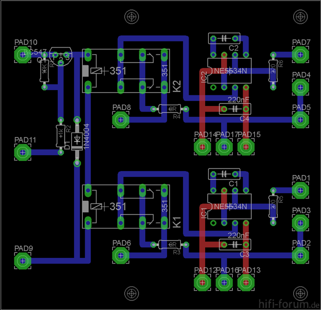 Umschalter Tape Layout