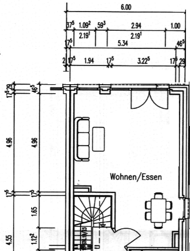Wohnzimmer 30qm