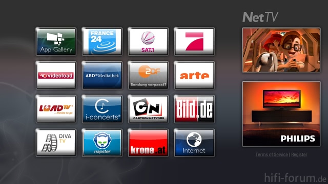 NetTVNeuer Startbildschirm Für D A CH