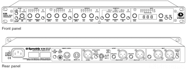 Front and Back of Symetrix 628