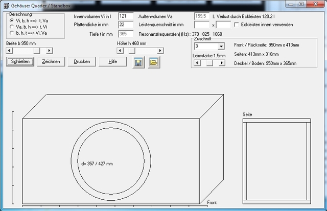 Gehuse Berechnung Blaupunkt VPW380