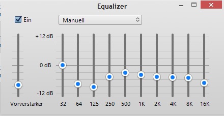 EQ Einstellungen