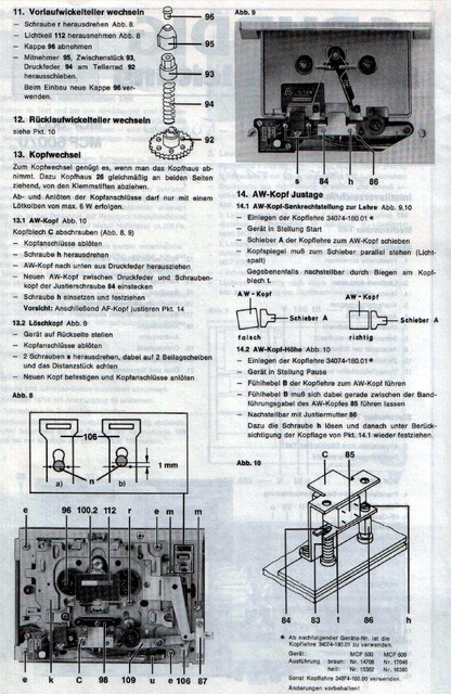 MCF Kopfwechsel