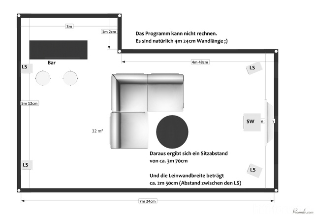 Grundriss Kellerraum