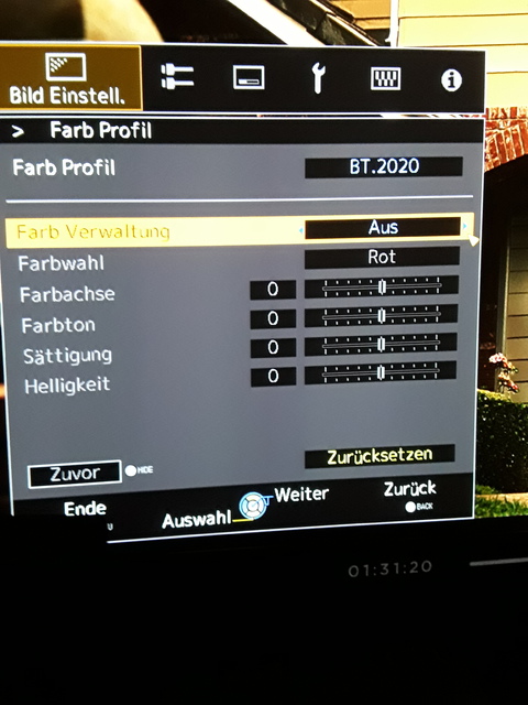 Farbverwaltung Aus