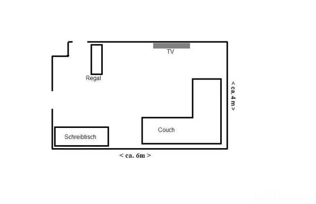 Skizze Wohnzimmer