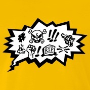 Comic Fluch, Symbol Cartoon Totenkopf, Sprechblase T Shirts