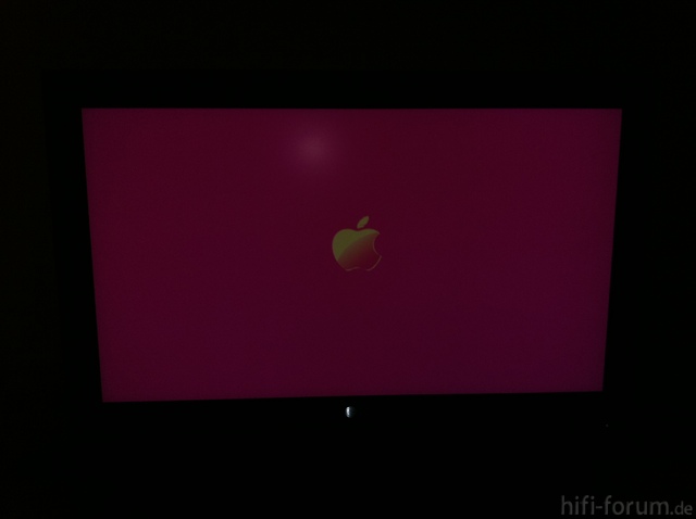 Pinkstich Apple TV Startlogo