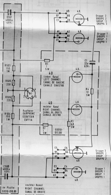 Grundig RTV900 Lautsprecherbuchsenbeschaltung