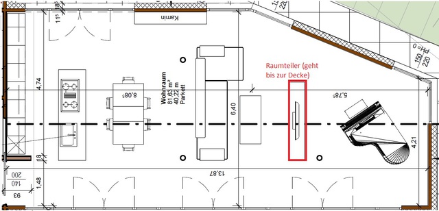 Grundriss Des Wohnraums