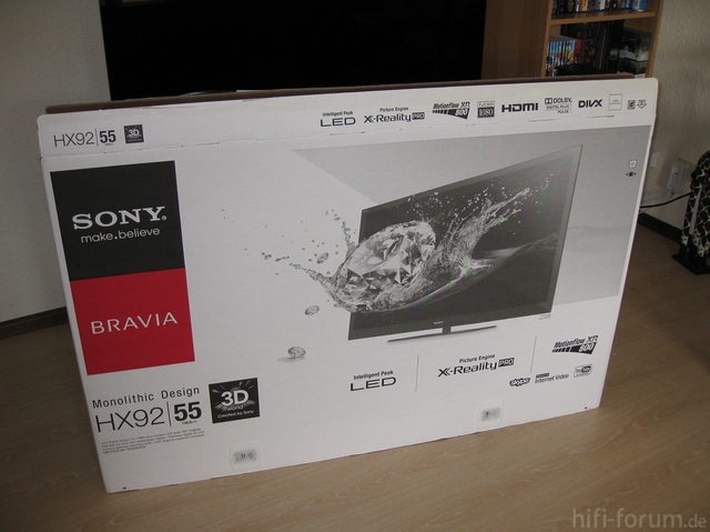 Verpackung (Frontansicht) Sony 55HX925