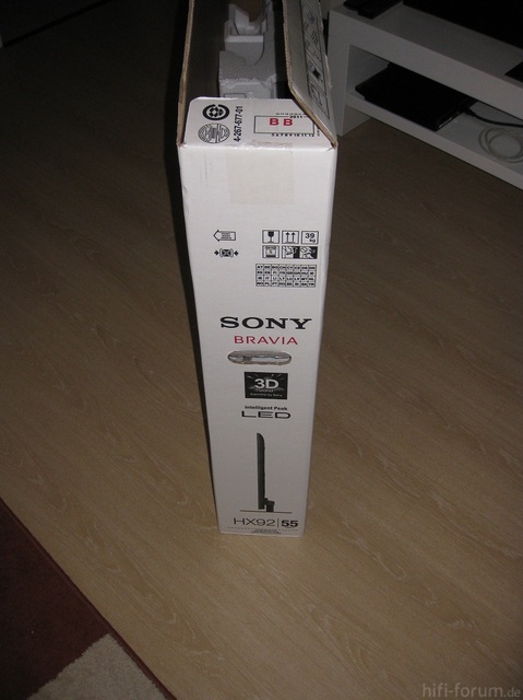 Verpackung (Seitenansicht) Sony 55HX925