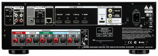 Denon AVR X1000 Rckseite