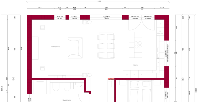 Grundriss Haus Wohzimmer