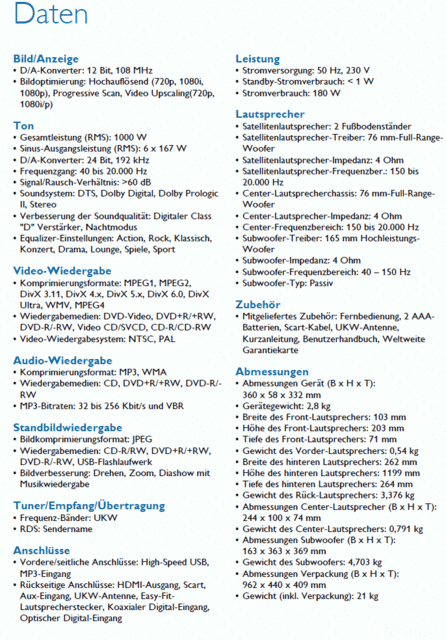 Technische Daten