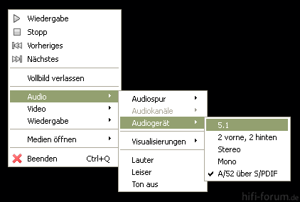 VLC Player 5 1 Oder SPDIF Einstellen