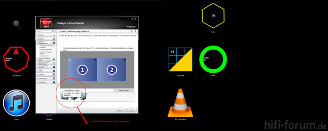 Screen Des Catalyst Control Centers Mit Receiver 