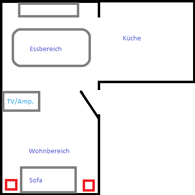 Wohn/Esszimmer & Küche