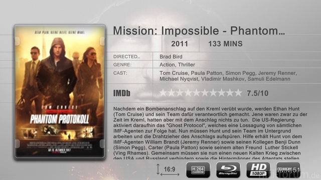 Mission Impossible   Phantom Protokoll3 Sheet