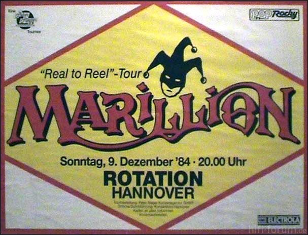 Marillion Poster Hannover 09 12 1984