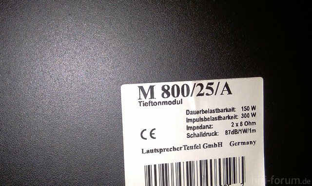 Subwoofer Hinten