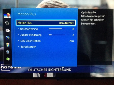 Clear Motion Nach SW-Upgrade UE55HU7500->UE55HU8590