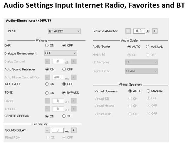 Audio settings 2